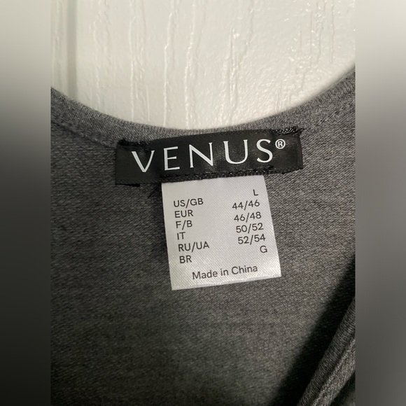 VENUS Women's Dark Grey Jumpsuit Romper One Piece Cold Shoulder (Size Large) - Picture 3 of 6